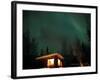 Curtains of Northern Lights above Fairbanks, Alaska, USA-Hugh Rose-Framed Photographic Print