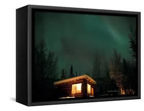 Curtains of Northern Lights above Fairbanks, Alaska, USA-Hugh Rose-Framed Stretched Canvas