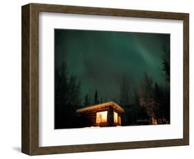 Curtains of Northern Lights above Fairbanks, Alaska, USA-Hugh Rose-Framed Photographic Print