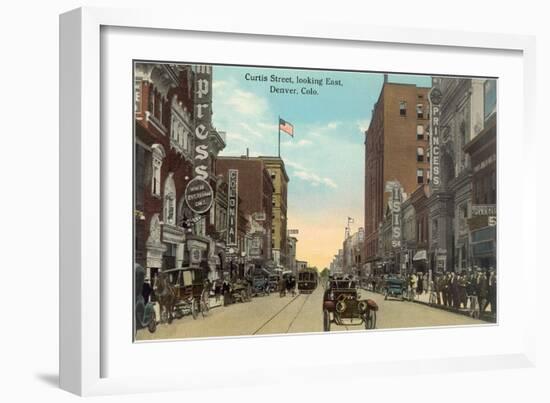 Curtis Street, Denver-null-Framed Art Print