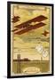 Curtiss Biplane Competing for the Gordon Bennett Trophy-null-Framed Giclee Print