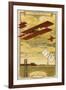 Curtiss Biplane Competing for the Gordon Bennett Trophy-null-Framed Giclee Print