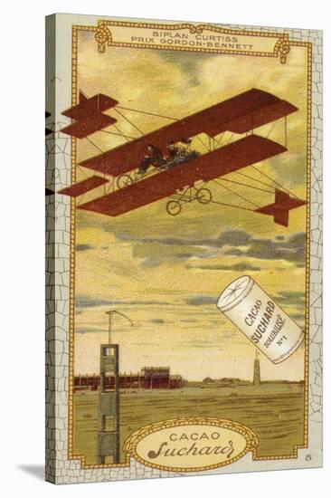 Curtiss Biplane Competing for the Gordon Bennett Trophy-null-Stretched Canvas