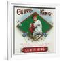 Curve King Brand Cigar Box Label, Baseball-Lantern Press-Framed Art Print