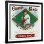 Curve King Brand Cigar Box Label, Baseball-Lantern Press-Framed Art Print