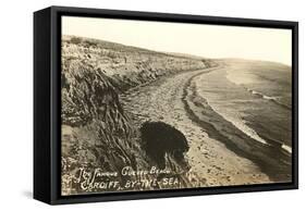 Curved Beach, Cardiff by the Sea, California-null-Framed Stretched Canvas