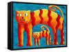 Curved Cats, 2004-Julie Nicholls-Framed Stretched Canvas