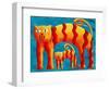 Curved Cats, 2004-Julie Nicholls-Framed Giclee Print