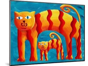 Curved Cats, 2004-Julie Nicholls-Mounted Giclee Print