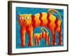 Curved Cats, 2004-Julie Nicholls-Framed Giclee Print