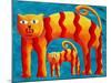 Curved Cats, 2004-Julie Nicholls-Mounted Giclee Print