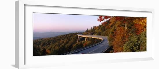 Curved Road over Mountains, Linn Cove Viaduct, Blue Ridge Parkway, North Carolina, USA-null-Framed Photographic Print