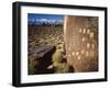 Curvilinear Abstract-Style Petroglyphs and Eastern Sierra Mountains, Bishop, California, Usa-Dennis Flaherty-Framed Photographic Print