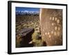 Curvilinear Abstract-Style Petroglyphs and Eastern Sierra Mountains, Bishop, California, Usa-Dennis Flaherty-Framed Photographic Print