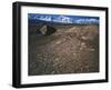 Curvilinear Abstract-Style Petroglyphs and Eastern Sierra Mountains, Bishop, California, Usa-Dennis Flaherty-Framed Photographic Print