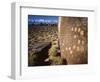 Curvilinear Abstract-Style Petroglyphs and Eastern Sierra Mountains, Bishop, California, Usa-Dennis Flaherty-Framed Photographic Print