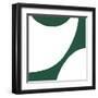 Curvilinear VI Emerald Green-Chris Paschke-Framed Art Print