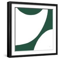 Curvilinear VI Emerald Green-Chris Paschke-Framed Art Print