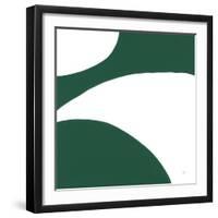 Curvilinear VII Emerald Green-Chris Paschke-Framed Art Print