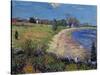 Curving Beach, New England-William James Glackens-Stretched Canvas