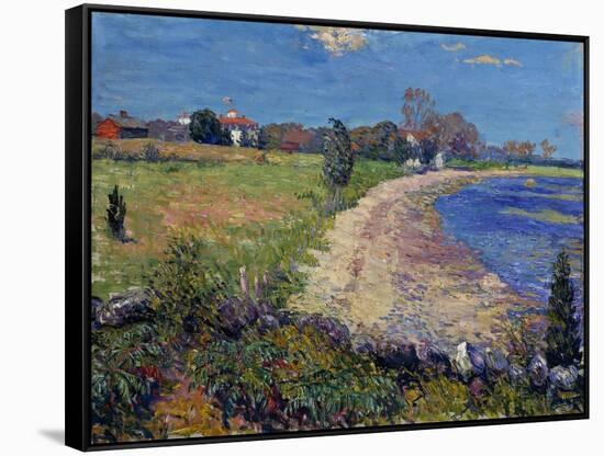 Curving Beach, New England-William James Glackens-Framed Stretched Canvas