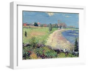 Curving Beach, New England-William James Glackens-Framed Giclee Print