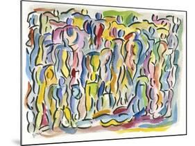 Curvy Crowd-Diana Ong-Mounted Giclee Print