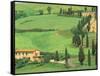 Curvy Tuscan Road, Tuscany, Italy-Walter Bibikow-Framed Stretched Canvas