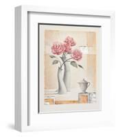 Curvy Vases of Roses-Renate Holzner-Framed Art Print