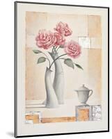 Curvy Vases of Roses-Renate Holzner-Mounted Art Print