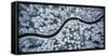 Curvy Windy Road in Snow Covered Forest, Top down Aerial View-merc67-Framed Stretched Canvas