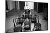 Curzio Malaparte Sitting Astride a Chair-null-Mounted Photographic Print