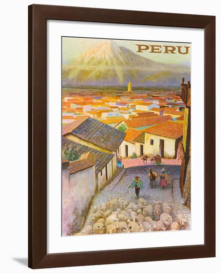 Cusco, Peru c.1950’s-F^C^ Hannon-Framed Giclee Print