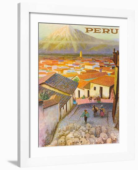 Cusco, Peru c.1950’s-F^C^ Hannon-Framed Giclee Print