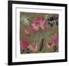 Cushion Cover, Pink Lotus and Fish-Oriental School -Framed Premium Giclee Print