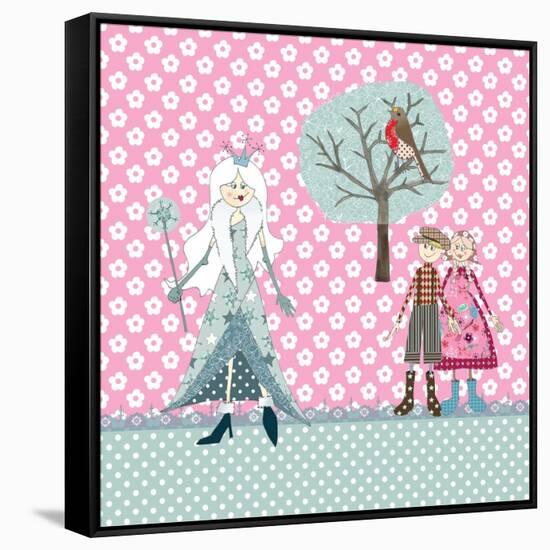 Cushion Snow Queen-Effie Zafiropoulou-Framed Stretched Canvas