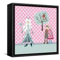 Cushion Snow Queen-Effie Zafiropoulou-Framed Stretched Canvas