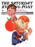 "Birthday Party," Saturday Evening Post Cover, May 18, 1935-Cushman Parker-Stretched Canvas