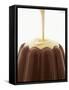 Custard Being Poured Over Chocolate Blancmange-Marc O^ Finley-Framed Stretched Canvas