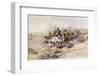 Custer and Cavalry in Action-Charles Marion Russell-Framed Photographic Print