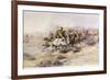 Custer and Cavalry in Action-Charles Marion Russell-Framed Photographic Print