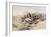 Custer and Cavalry in Action-Charles Marion Russell-Framed Photographic Print