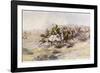 Custer and Cavalry in Action-Charles Marion Russell-Framed Photographic Print