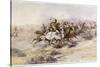 Custer and Cavalry in Action-Charles Marion Russell-Stretched Canvas