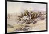 Custer and Cavalry in Action-Charles Marion Russell-Framed Photographic Print