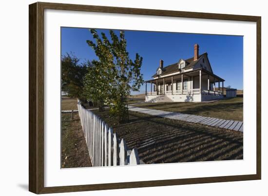 Custer House, Fort Abraham Lincoln Sp, Mandan, North Dakota, USA-Walter Bibikow-Framed Photographic Print