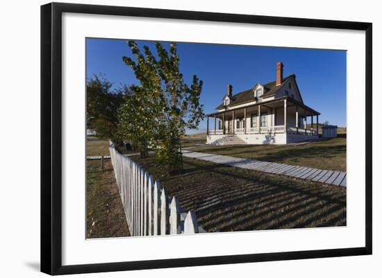 Custer House, Fort Abraham Lincoln Sp, Mandan, North Dakota, USA-Walter Bibikow-Framed Photographic Print