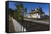 Custer House, Fort Abraham Lincoln Sp, Mandan, North Dakota, USA-Walter Bibikow-Framed Stretched Canvas