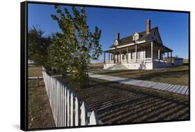 Custer House, Fort Abraham Lincoln Sp, Mandan, North Dakota, USA-Walter Bibikow-Framed Stretched Canvas