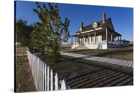 Custer House, Fort Abraham Lincoln Sp, Mandan, North Dakota, USA-Walter Bibikow-Stretched Canvas